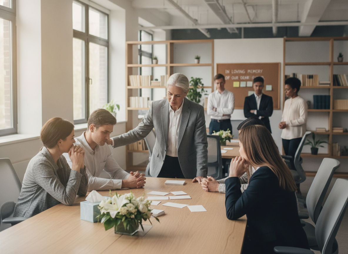 Omgaan met het overlijden van een collega en steun door de werkgever