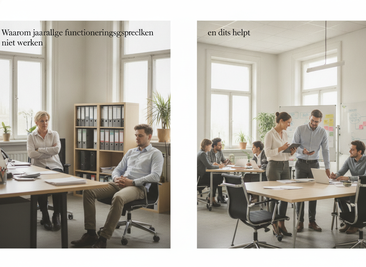 Waarom jaarlijkse functioneringsgesprekken niet werken en dit helpt
